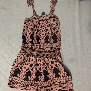 Pink & Black Romper